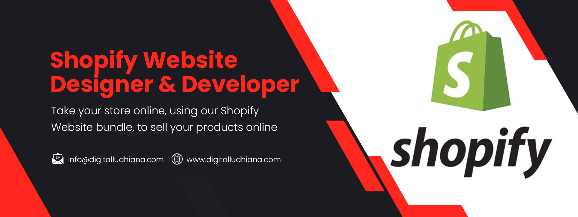 shopify website designing development outsourcing services in ludhiana punjab india